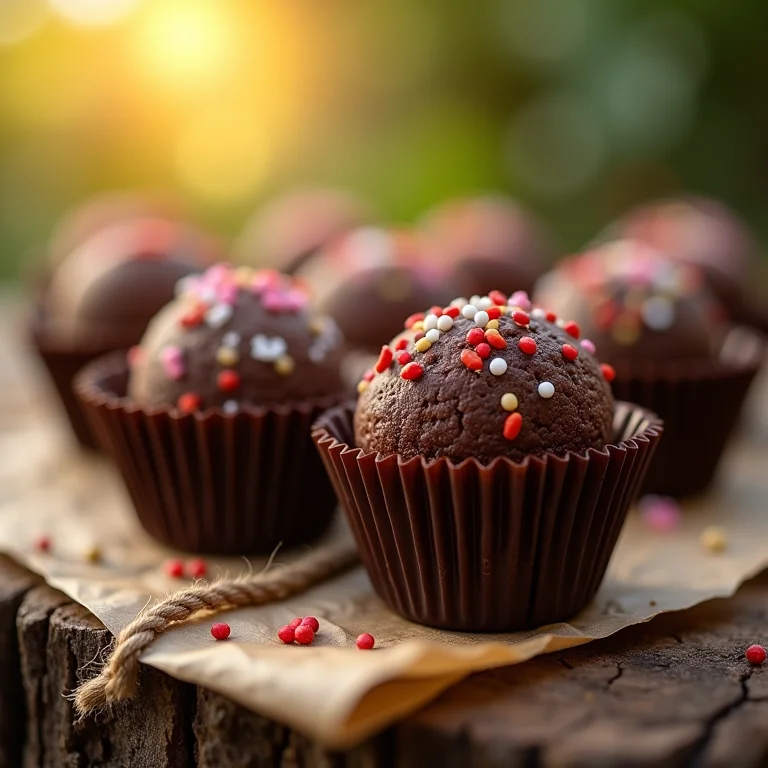 Copinhos de chocolate recheados com brigadeiro