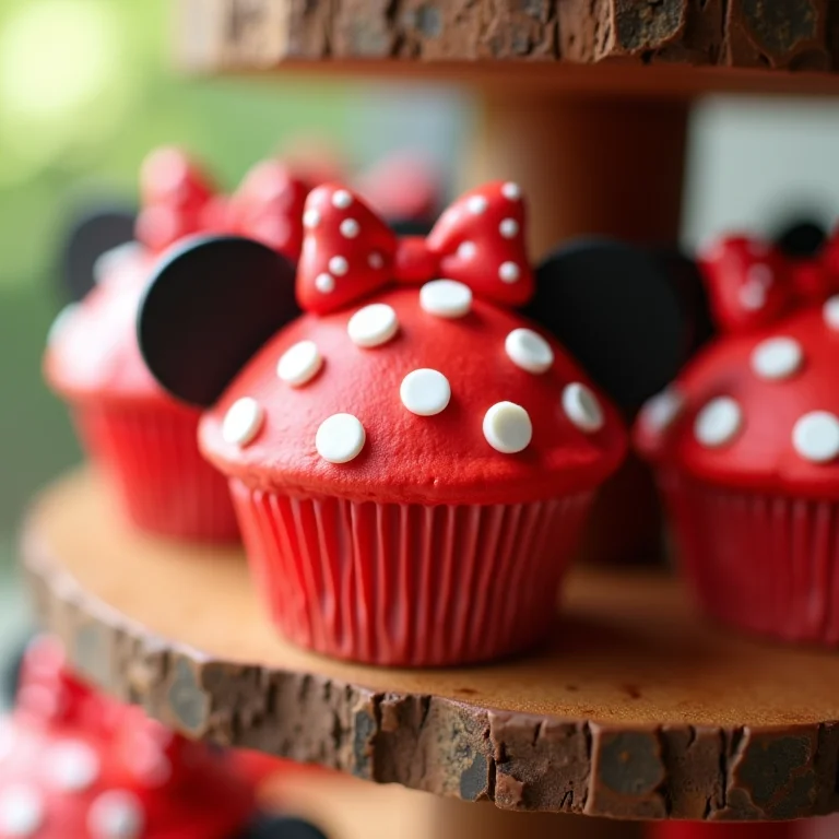 Cupcakes Minnie Vermelha como lembrancinha comestível
