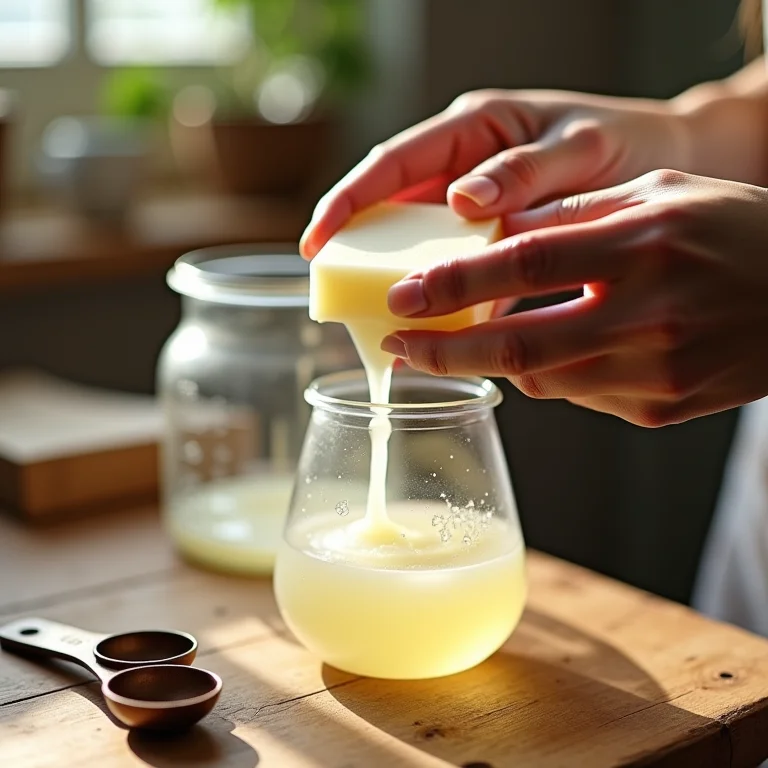 Derretendo a base de glicerina para sabonetes artesanais