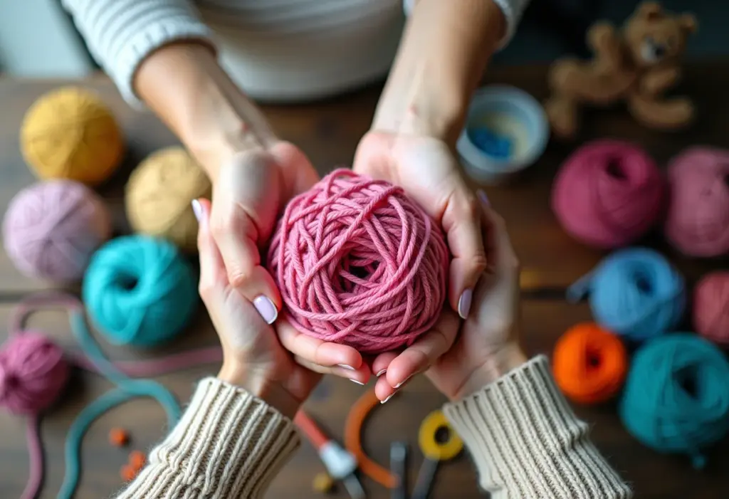 Diferentes tipos de linhas para amigurumi: algodão, acrílico, lã