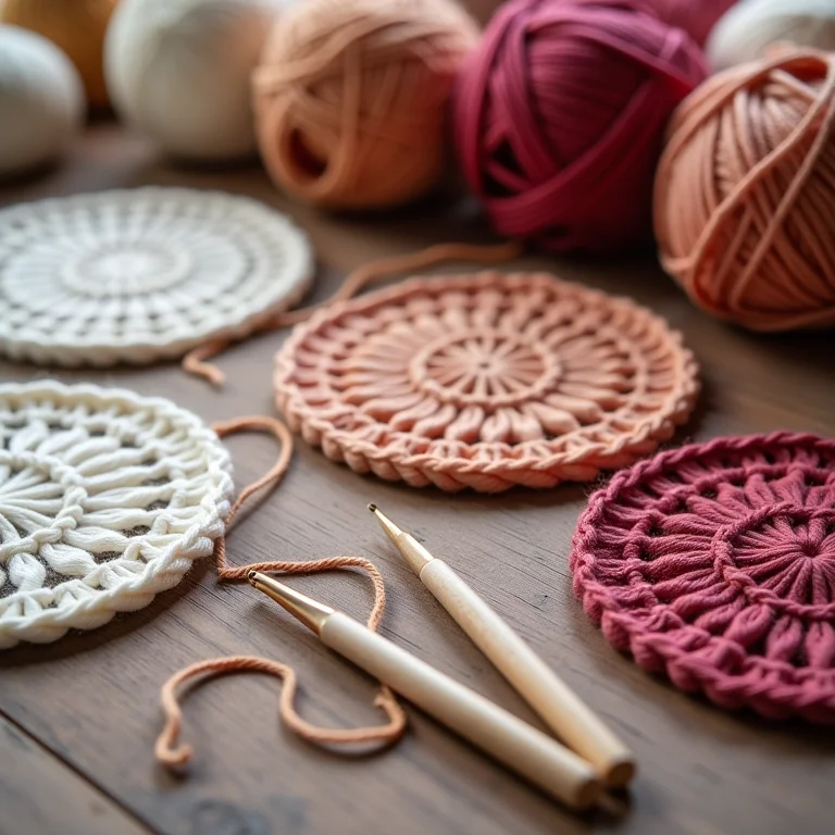 Diferentes tipos de materiais para tapetes de crochê