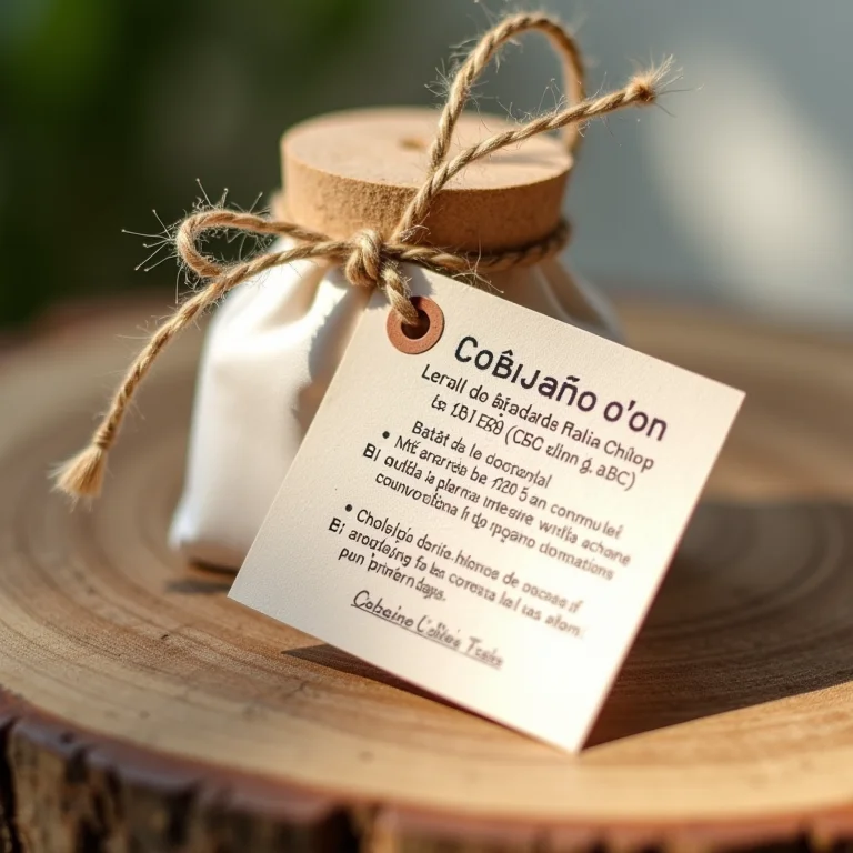 Etiqueta de lembrancinha com informações legais e de segurança