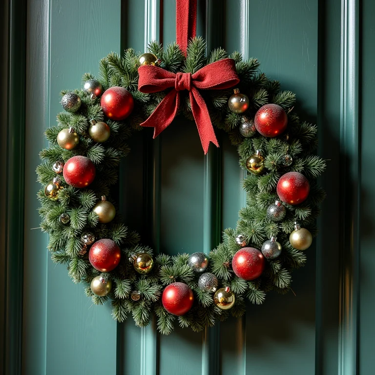 Guirlanda de Natal desbotada e empoeirada, falta de manutenção