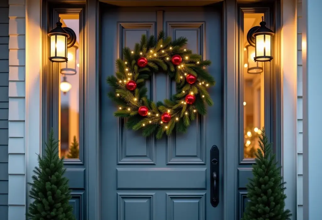 Guirlandas de porta: 5 erros que você PRECISA evitar (urgente!) Guirlanda de Natal pequena demais em porta grande, erro de tamanho