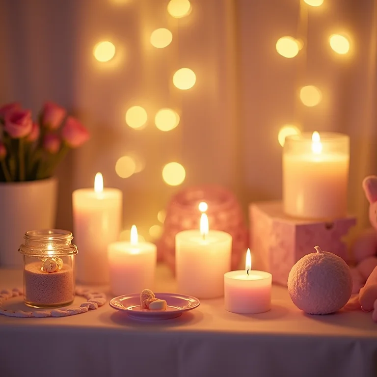 Iluminação suave e aconchegante para chá de fraldas