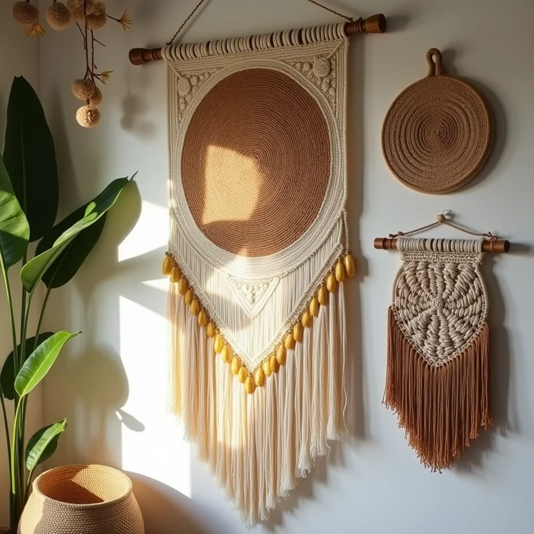 Inspirações de bordado em etamine em parede decorada