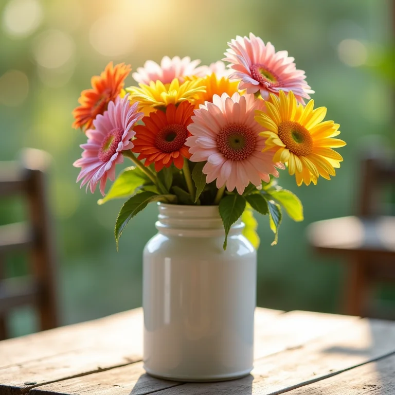 Lata de leite transformada em vaso de flores charmoso