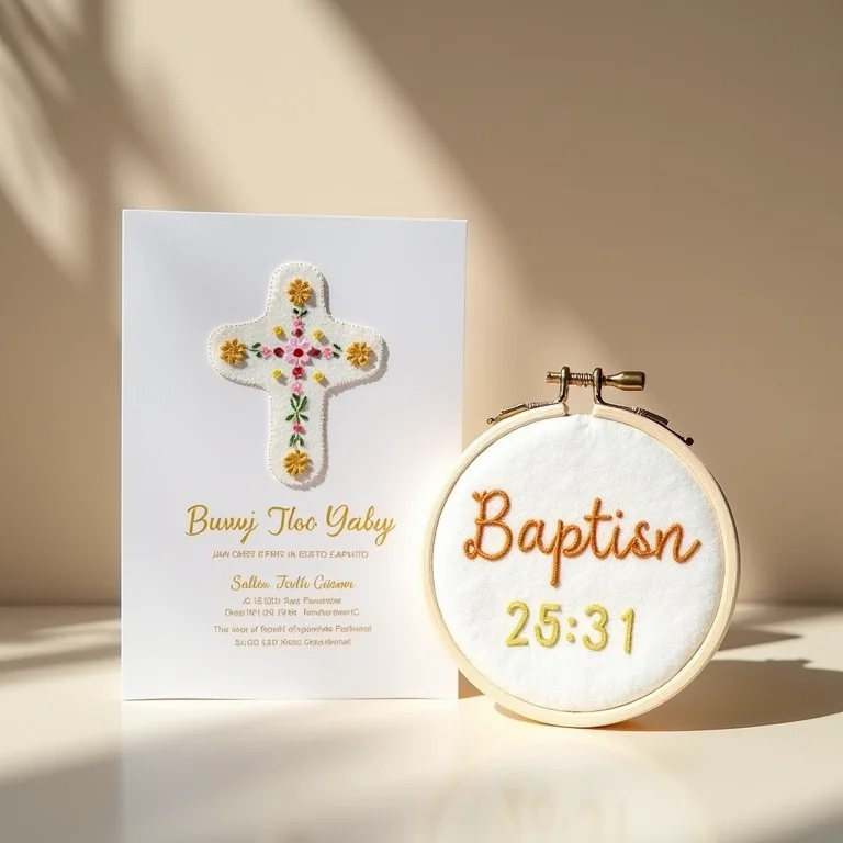 Lembrancinha de batizado em feltro personalizada com nome e data