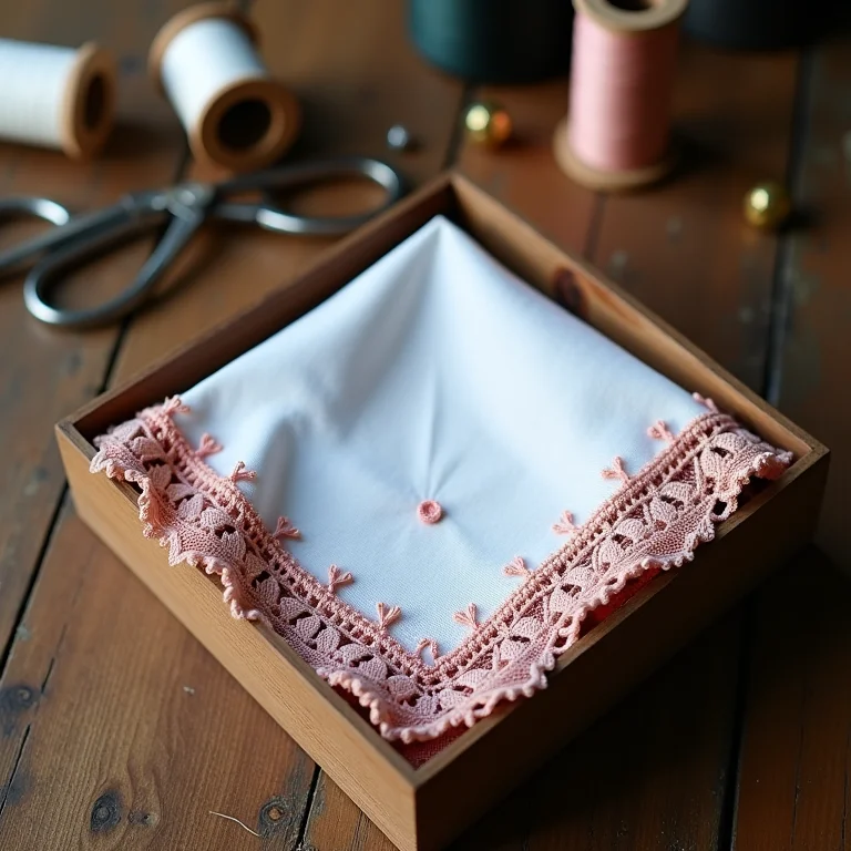 Lembrancinhas de casamento: lenços bordados com renda