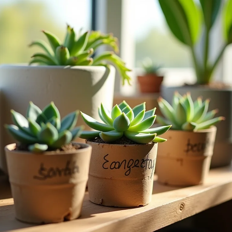 Lembrancinhas de casamento sustentáveis: mini suculentas em vasos reciclados