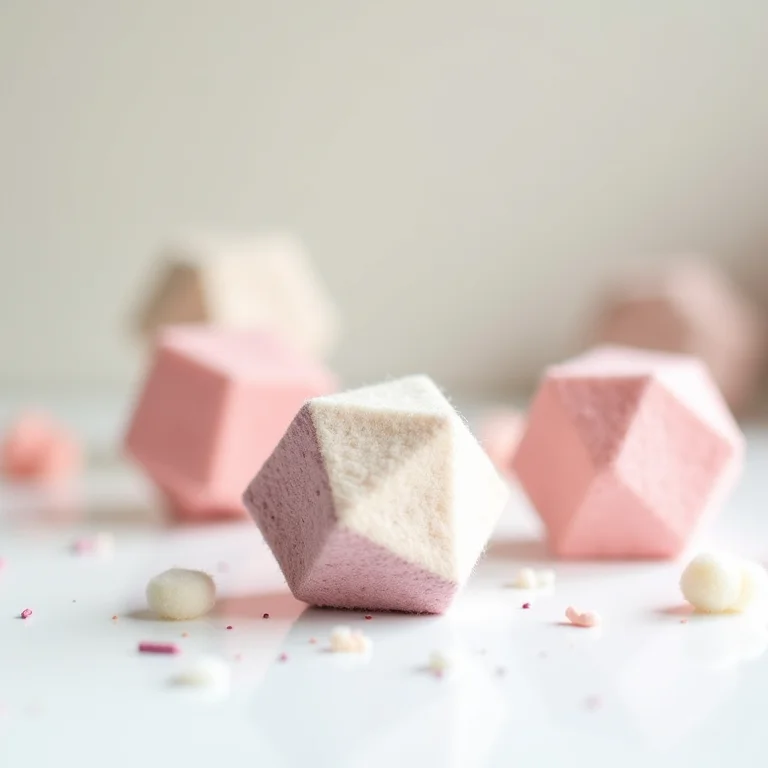 Lembrancinhas modernas de casamento em feltro com formas geométricas