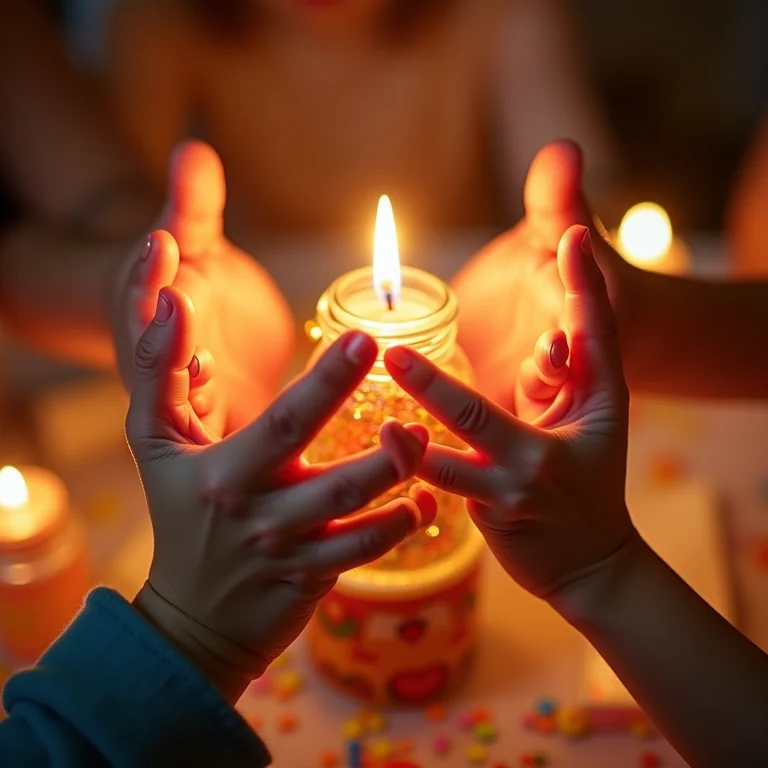 Mãos de diferentes etnias separando lembrancinhas adequadas para diferentes faixas etárias