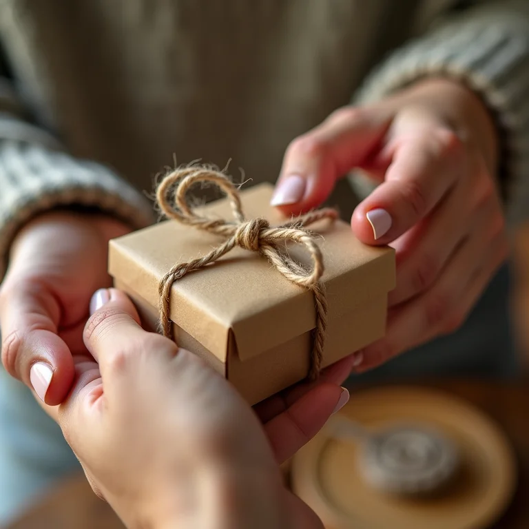 Mãos montando caixinhas de lembrancinha