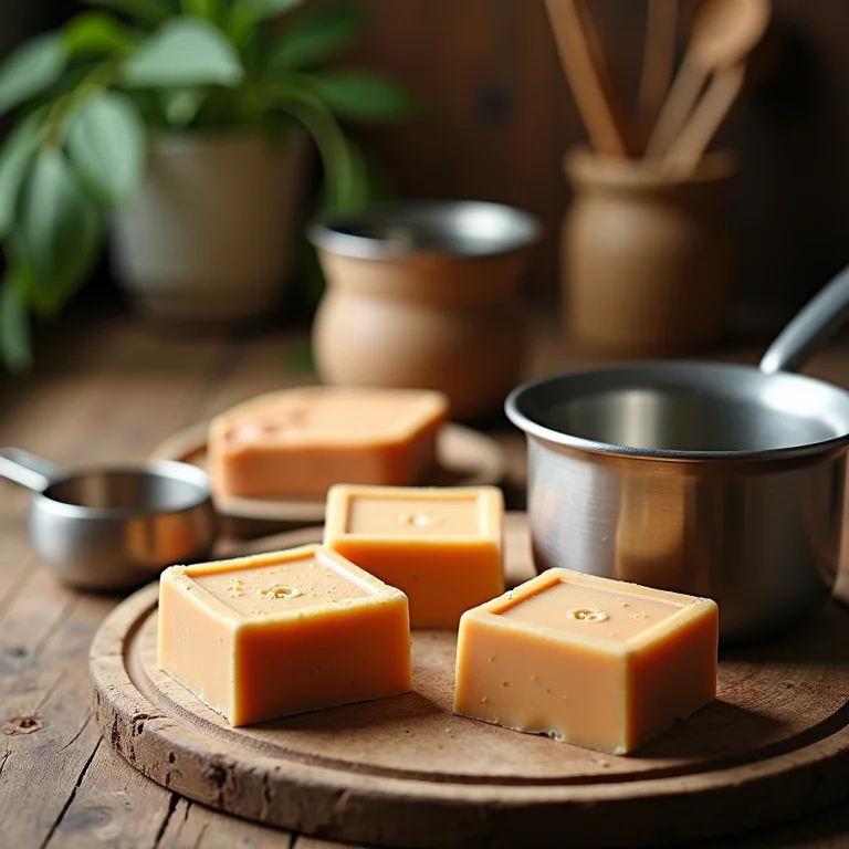 Materiais para produção de sabão em barra caseiro