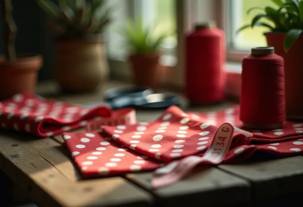 Lembrancinha Minnie Vermelha: Ideias Lindas e Fáceis de Fazer! Mesa de ateliê com materiais para artesanato Minnie Vermelha