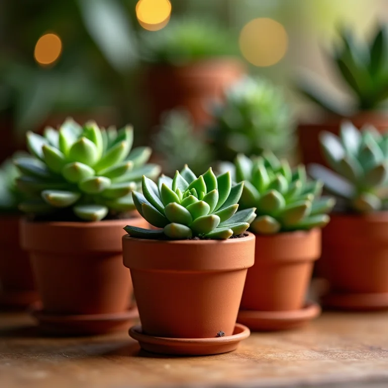 Mini vasinhos de suculentas como lembrancinha de aniversário com tema de fazendinha