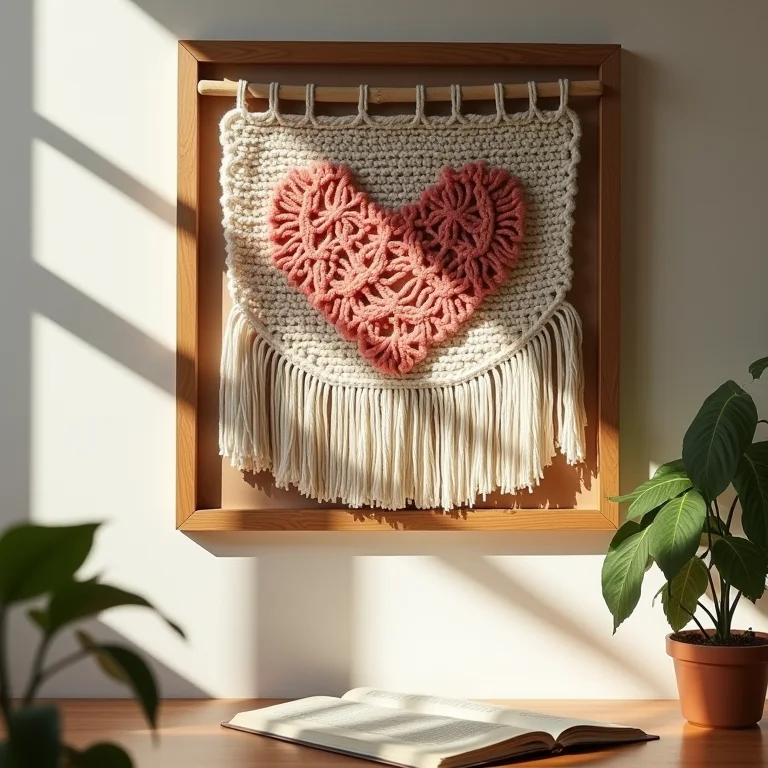 Mural de inspirações com projetos de artesanato com barbante.