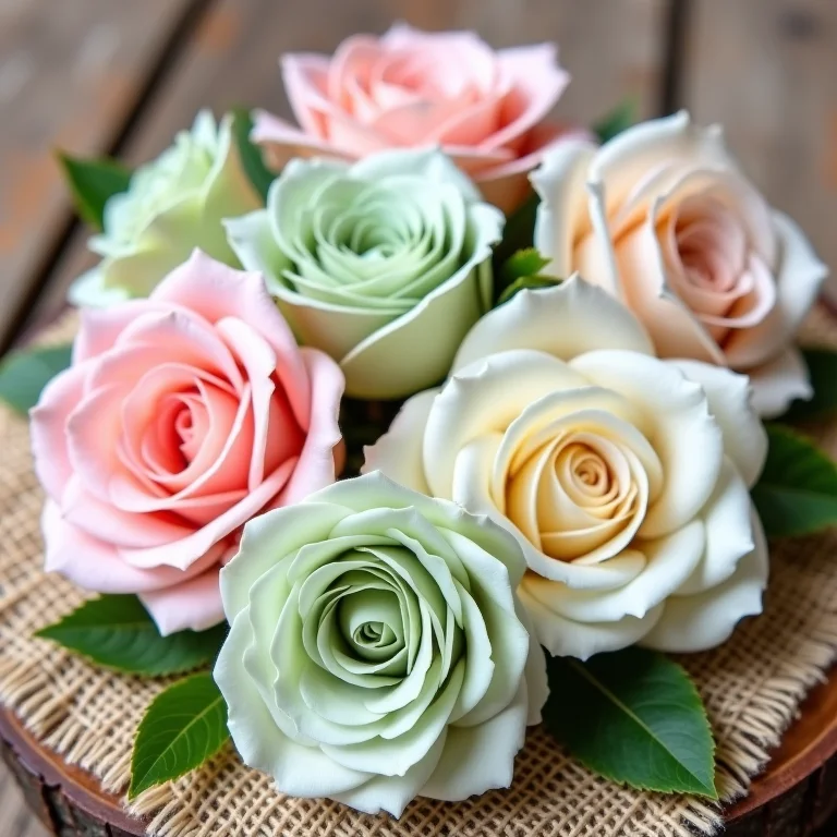 Paleta de cores em tons pastel para noivado rústico romântico