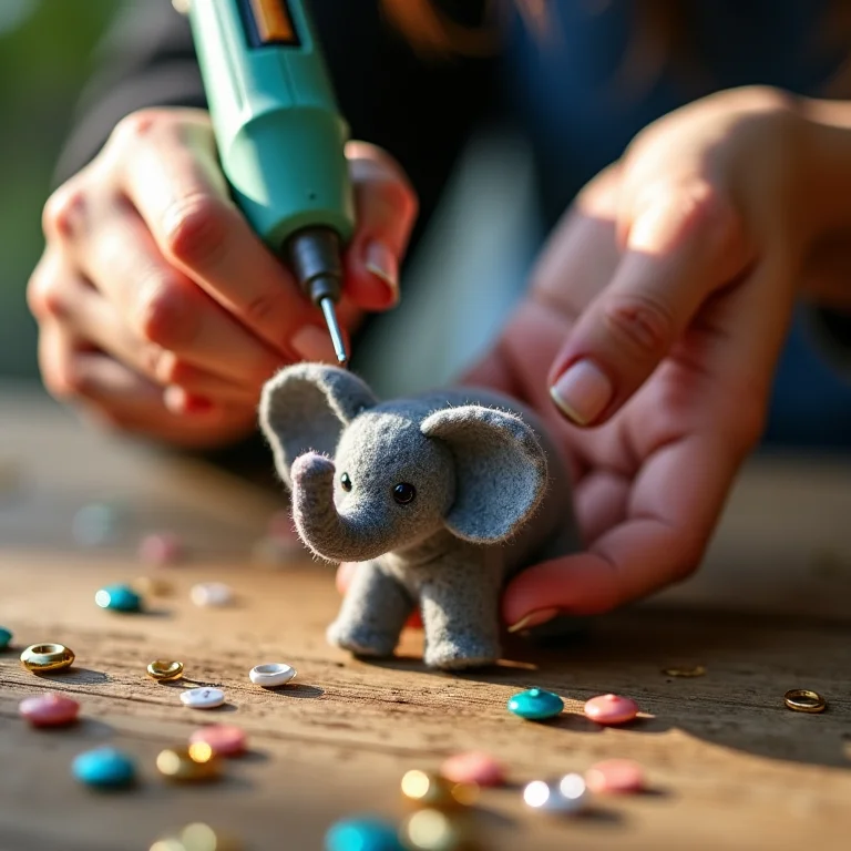 Passo a passo: criando um elefantinho de feltro para lembrancinha.