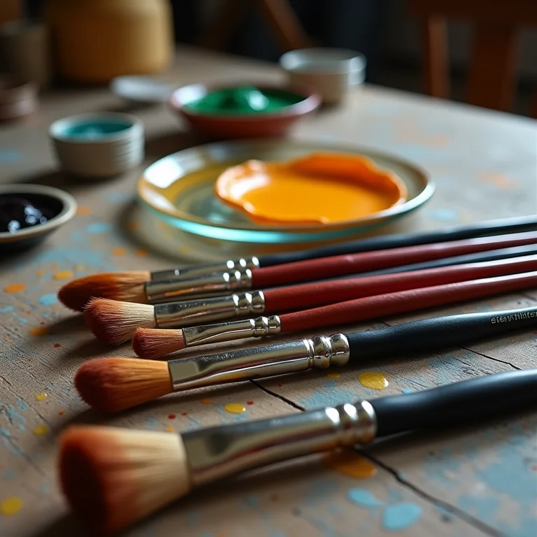 Pincéis adequados para pintura em vidro artesanal