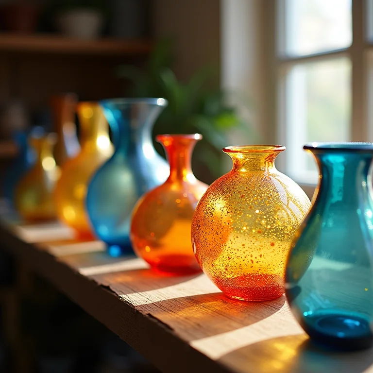 Processo de cura da tinta em peças de vidro artesanais