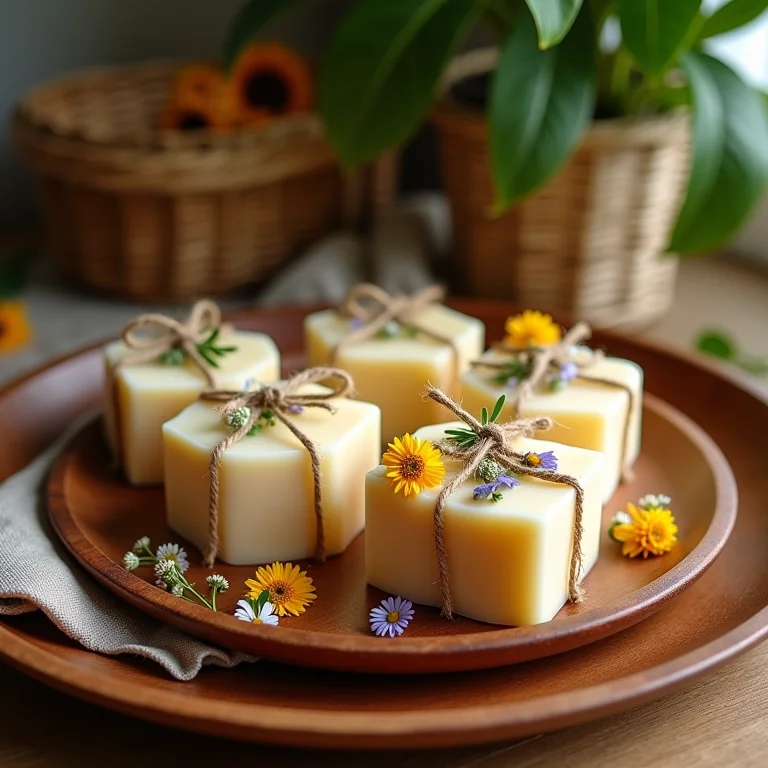 Sabonetes artesanais decorados para lembrancinhas de chá