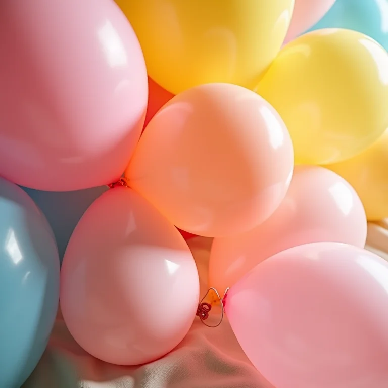 Variedade de balões para lembrancinhas em fundo de chita