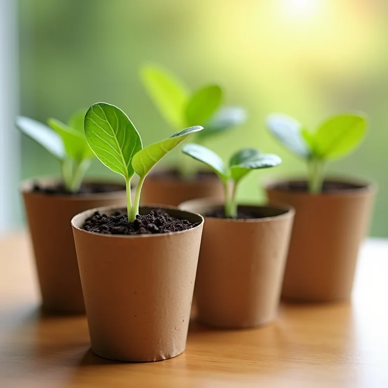Vasinhos para mudas feitos com rolos de papel higiênico