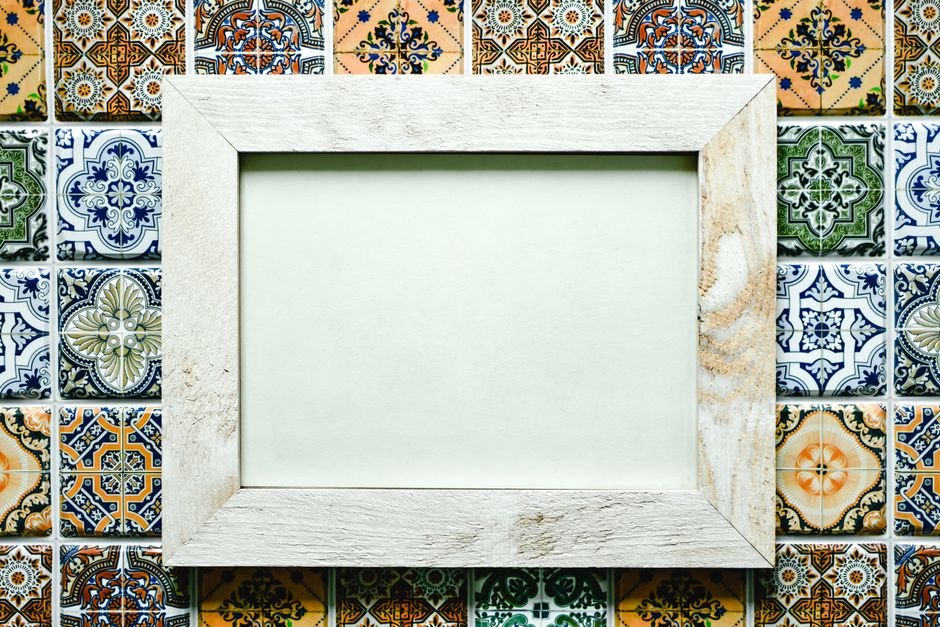 Porta-retrato de moldura larga