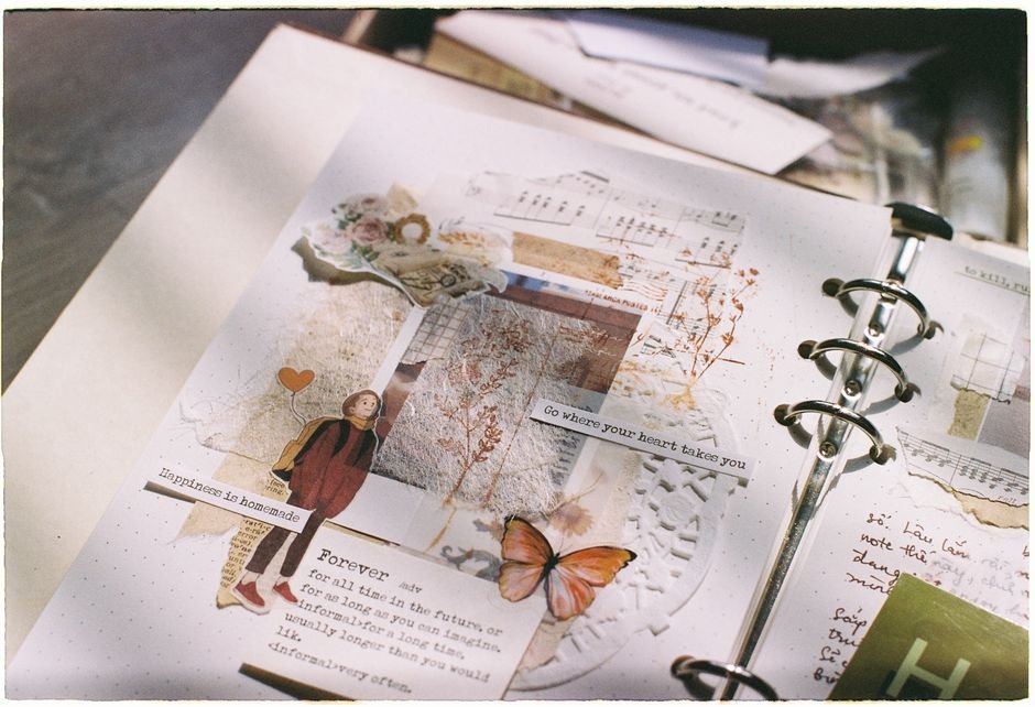 3. Primeira página de scrapbook