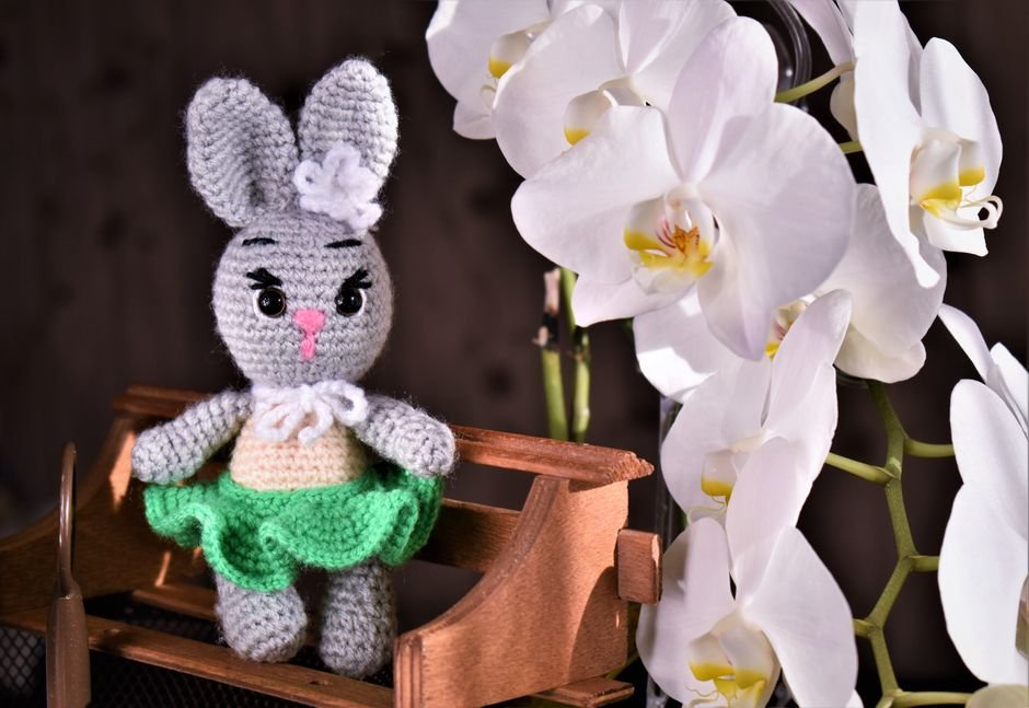 Coelho com cenoura amigurumi