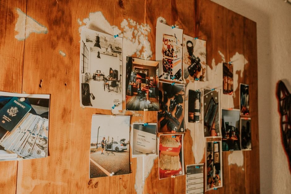 Painel de fotos e recados