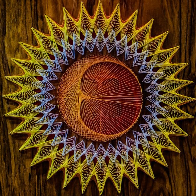 String Art de Mandala Geométrica