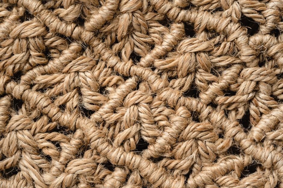 Tapete trançado de sisal